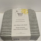 Burt's Bees Baby Organic Cotton 4-Changing Pad Covers & 2-Crib Sheets White Gray — photo 8
