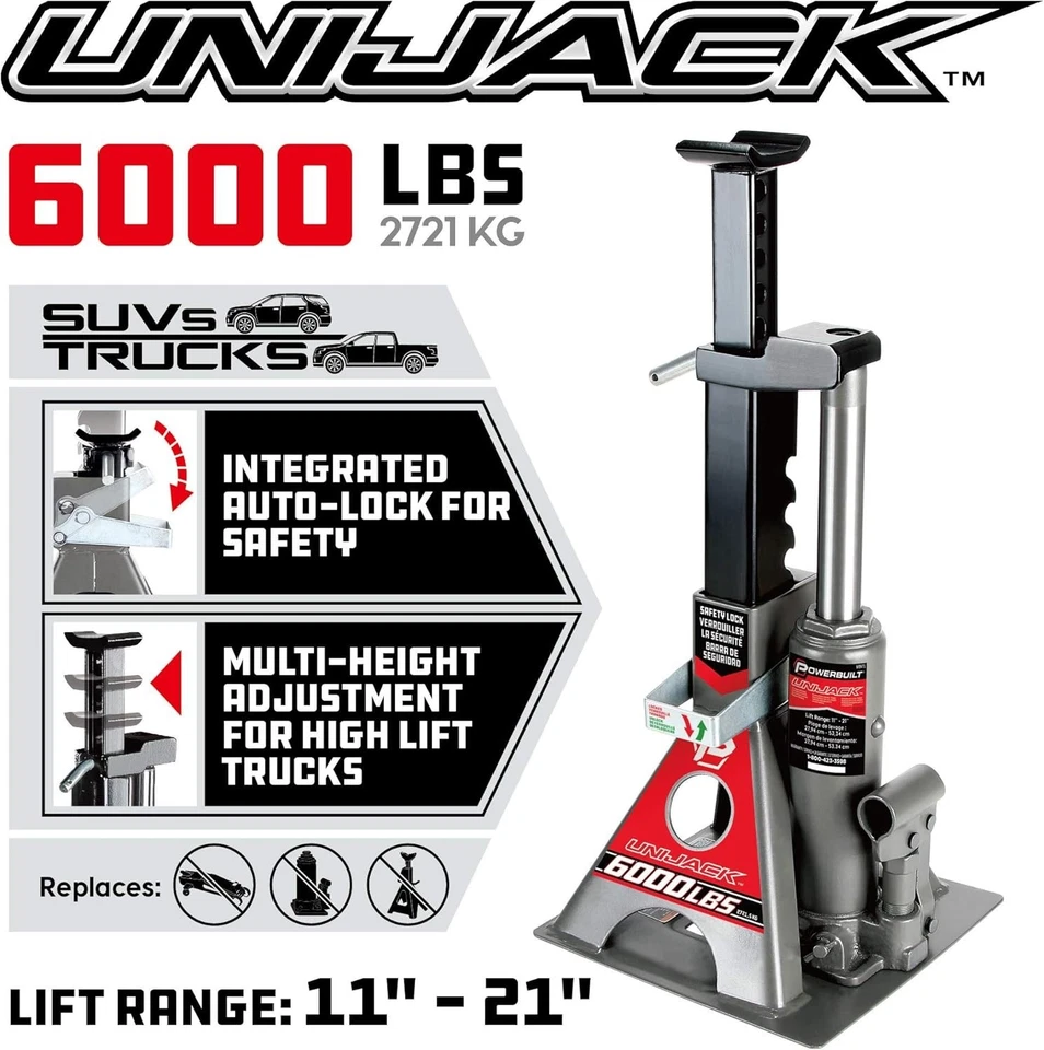 Heavy-Duty 3 Ton All-in-One Car Lift & Stability Jack for RVs and Trucks Foto 4 de 4
