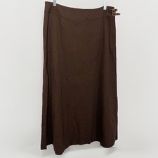 Ralph Lauren Womens 14 Long A-Line Skirt Equestrian Wool Vintage 90s Buckles