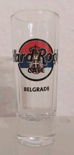HRC HARD ROCK CAFE - BELGRADE BELGRAD Classic Flag Logo Shot Glas Neu