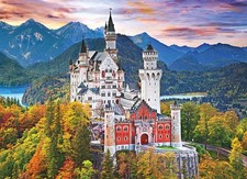 Neuschwanstein Castle 1000pc Sunrise  Sunset Puzzle