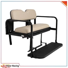 Rear Flip Seat Kit for EZGO Golf Cart RXV 2008-2015 Model Tan