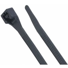 Cable Tie, 14 in L, 4 in Max Bundle Dia., Black, Nylon 6/6, 75 lb Strength, 100