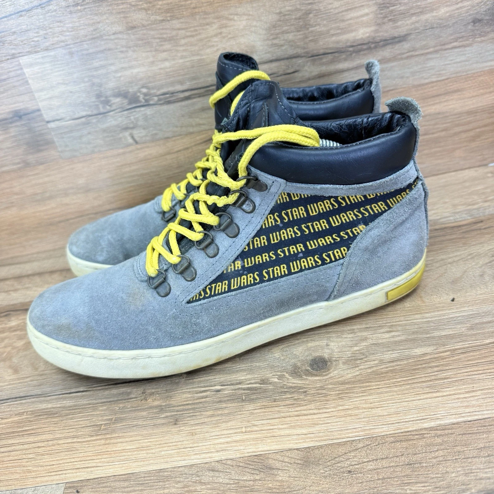 Inkkas Camping Boot Star Men Size 10 Wars Ewok Grey Suede Canvas Chukka Boots