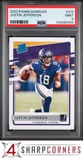 2020 PANINI DONRUSS #313 JUSTIN JEFFERSON RC RATED ROOKIE PSA 9