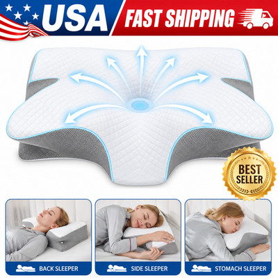 Cervical Pillow Ergonomic Memory Foam Neck Support Pillow for Sleeping