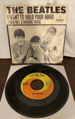 The Beatles-I Want To Hold Your Hand/I Saw Her Standing There (1964) 45RPM w/PS