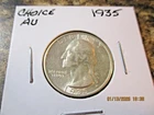 1935 WASHINGTON SILVER QUARTER CHOICE AU        31