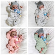 18" Realistic Reborn Baby Dolls Real Handmade Newborn Girl Boy Lifelike Doll Toy