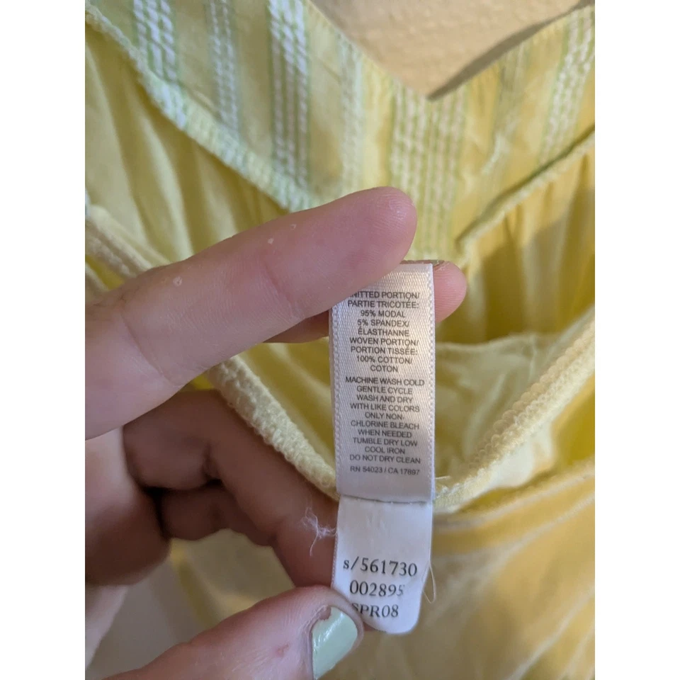 vintage 2008 old navy 100% cotton yellow night gown size XL - Image 4 of 4