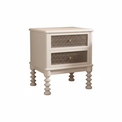 Nachttisch Rattan Design klassisches Profil stabiles Gestell für Erwachsene