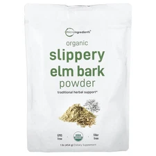 Organic Slippery Elm Bark Powder , 1 lb (454 g)