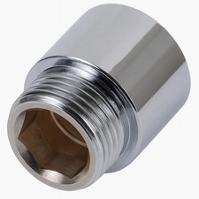 Chrome Radiator Extension Piece 20mm - BSP Connection