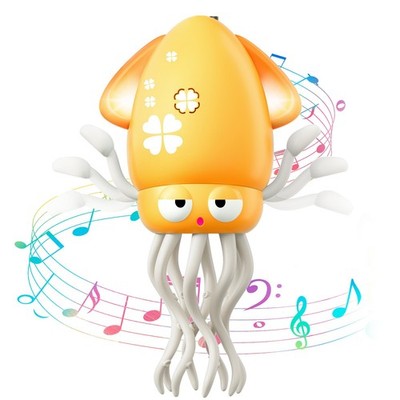 Dancing Squid Baby Toy, Electric Crawling Octopus Tummy Time Toy, Rechargeable M