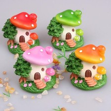 Statues de maison en champignons, 4 pièces, décoration de jardin Miniature