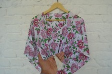 100 Cotton Indian Hand Print Short Kaftan Dress 100 TARRIF FREE  SK-46 