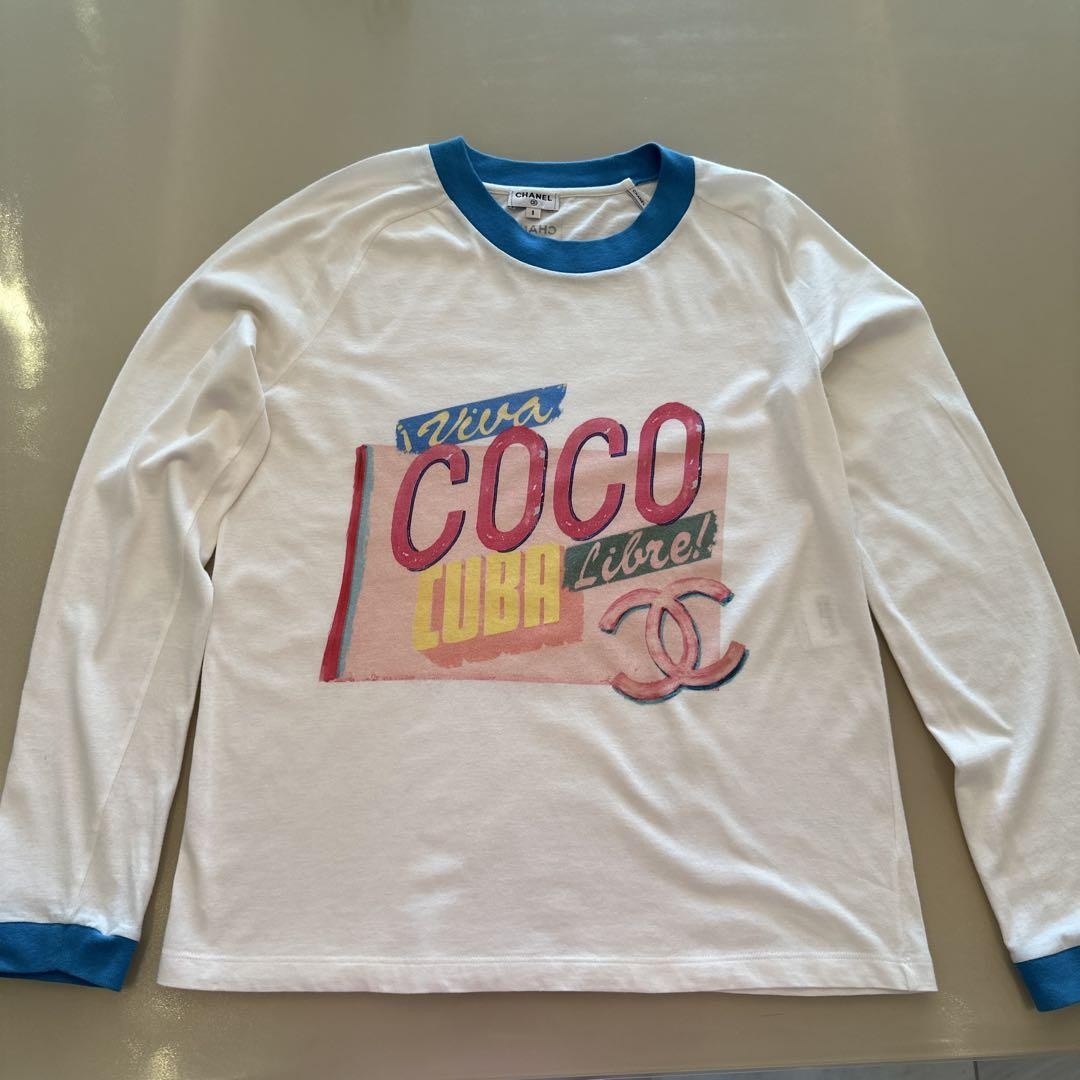 Authentic Chanel 2021 Cruise COCO CUBA Long T-shirt Size S