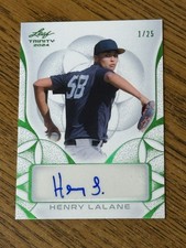 Henry Lalane 2024 Leaf Trinity Green Auto Autograph #1/25 #BA-HL1