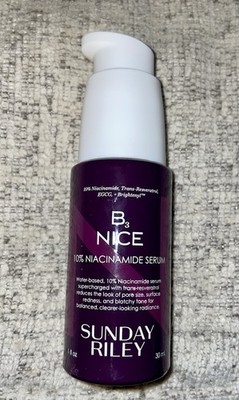 Sunday Riley B3 Nice 10% Niacinamide Serum 1oz/30mL Full Size. READ!!!!! no Box