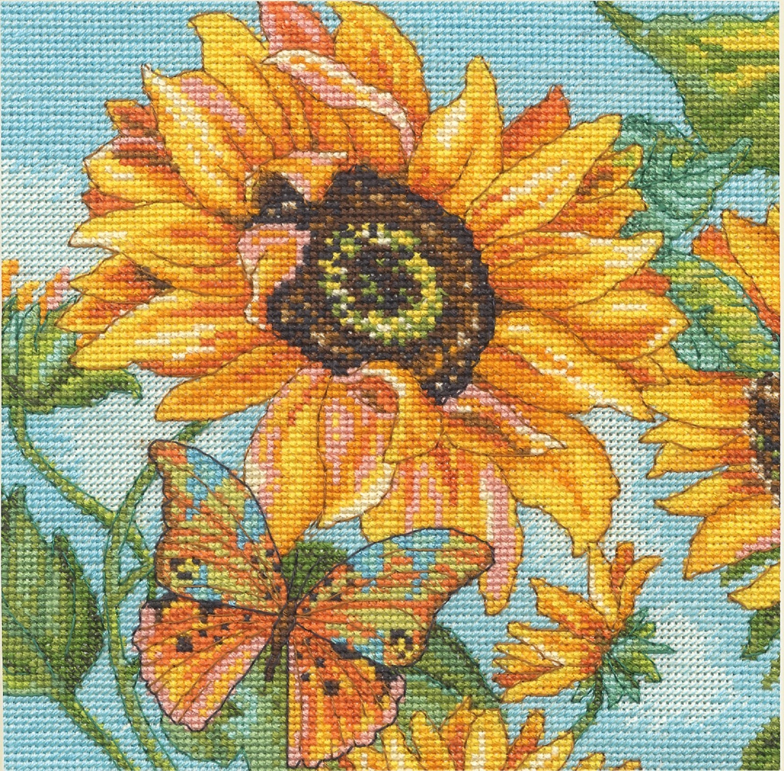 Dimensions Sunflower Garden Counted Cross Stitch Kit Gold Collection Petites