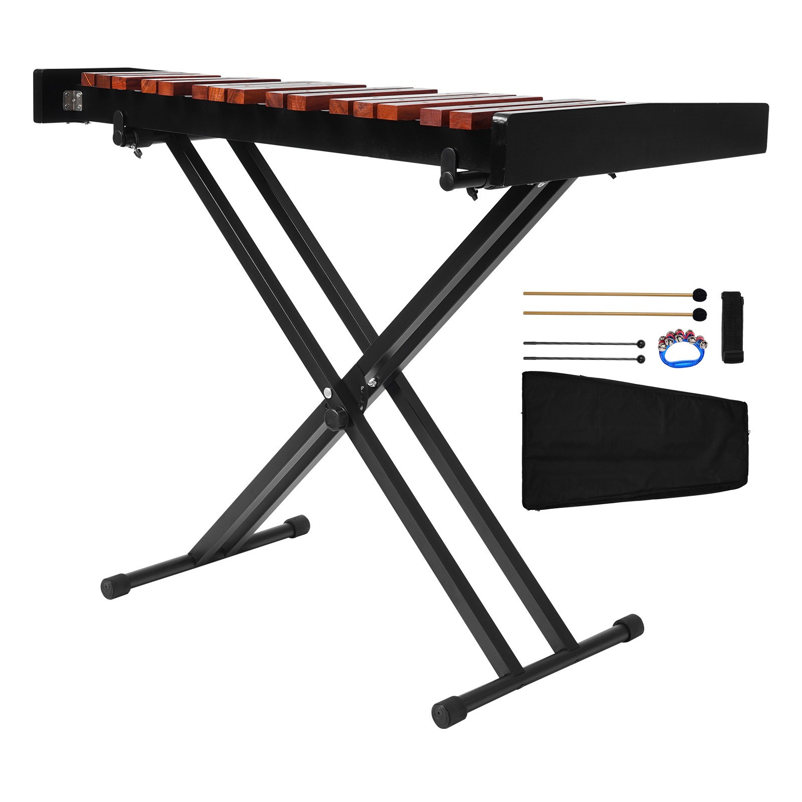 Uimoso 37-Note Glockenspiel Xylophone with Wooden Frame and Adjustable Stand