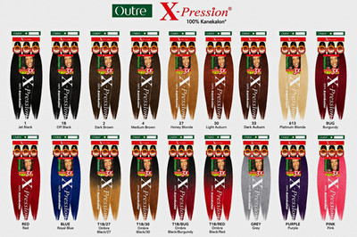 Outre X-Pression 100% Kanekalon Synthetic Straight Braid 58'' Assorted Colors
