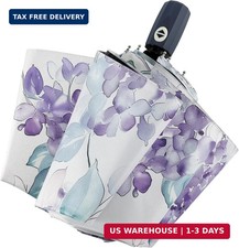 Sun Umbrella Blocking UV Protection Compact Auto Folding Parasol UPF 50 Light