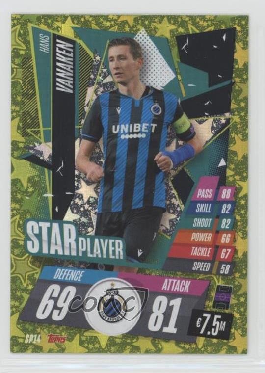 2020 Topps Match Attax UEFA Champions League Star Player Hans Vanaken #SP14 0c6