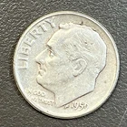1959 10C Roosevelt Dime 90 % Silver / Great For Hoarding