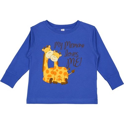 Inktastic My Memaw Loves Me! Toddler Long Sleeve T-Shirt Grandma Giraffe Loved