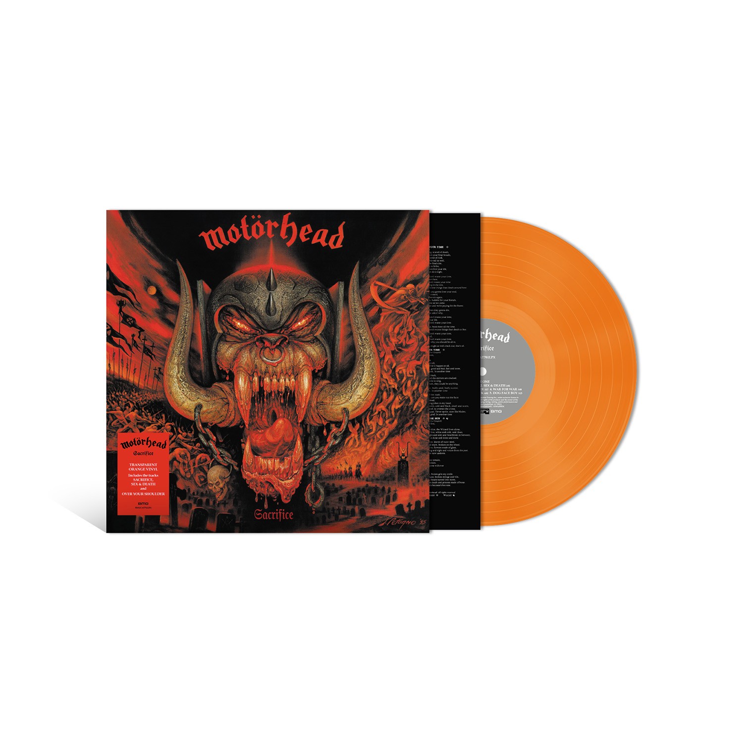 Motorhead Sacrifice LP Orange Vinyl NEW SEALED
