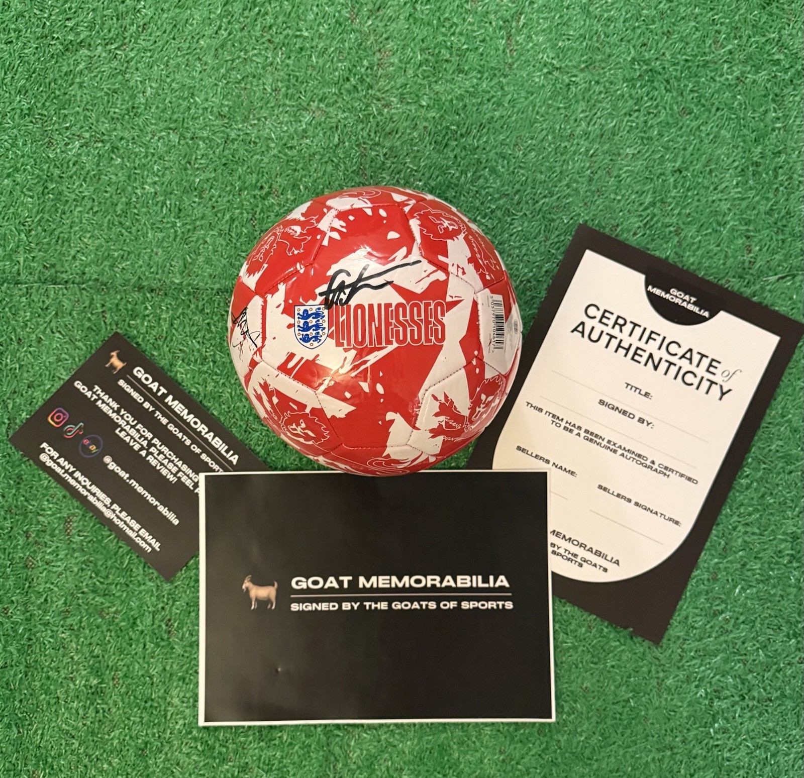 Lauren Hemp & Grace Clinton Signed Ball - Comes With Proof & COA Lionesses WSL for sale on Ebay