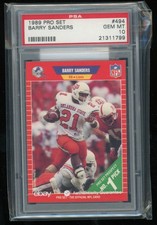 1989 Pro Set #494 Barry Sanders PSA 10