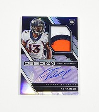 2020 Obsidian Rookie Jersey Auto Electric Etch Purple K.J. Hamler RC #219 /40