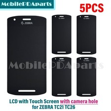 Lot of 5 LCD Module with Touch Screen with front camera hole for Zebra TC21 TC26