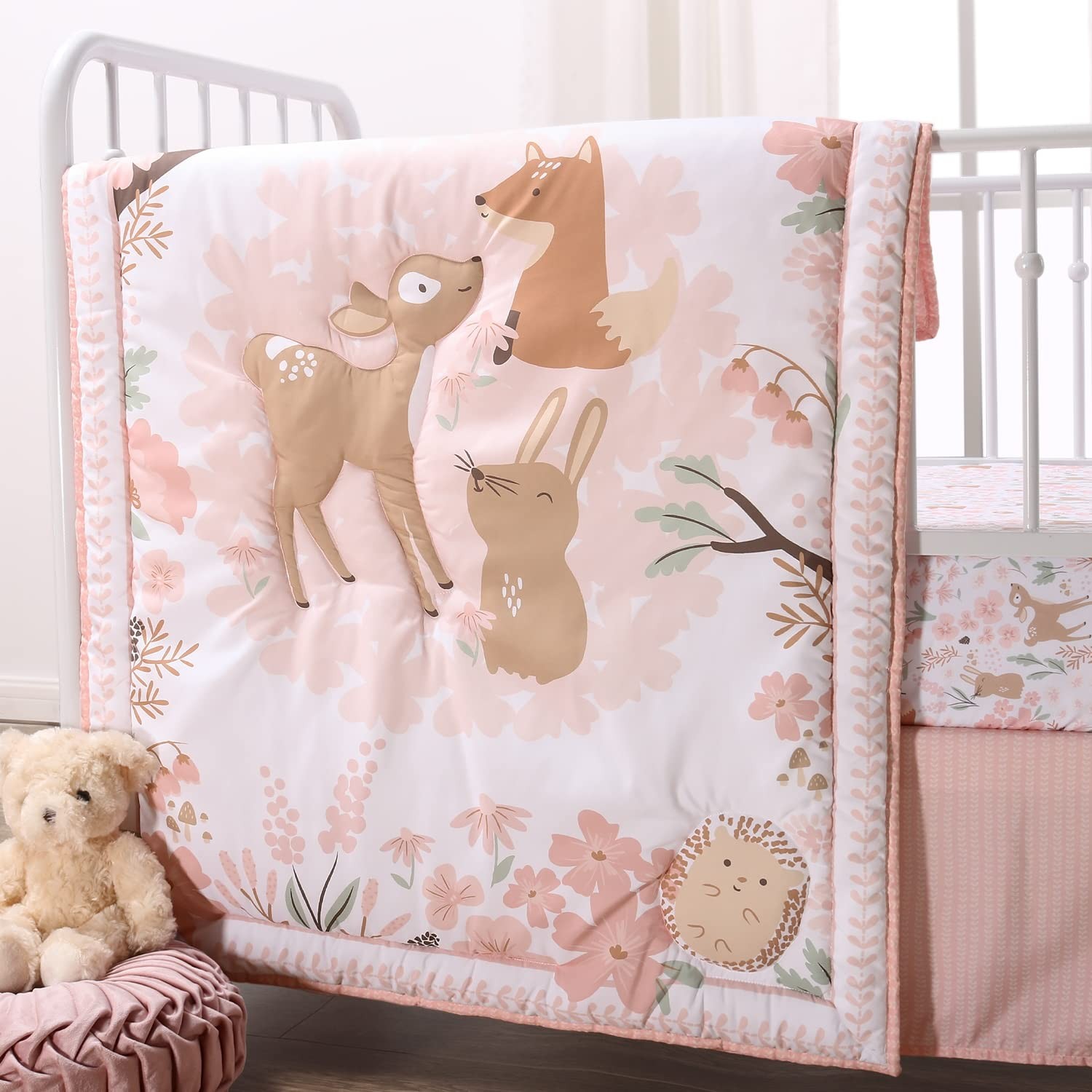 The Peanutshell 3 Piece Baby Crib Bedding Set for Girls - Newborn, Infant & T...