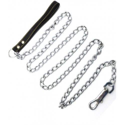 Heavy Chain Leash, 72 Inches (72"), 6 Feet (6') Faux Leather for Small-Medium...