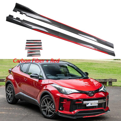 Carbon Fiber 2m/78.7in Side Skirt Spoiler Splitter For Toyota C-HR 2018-2022 US