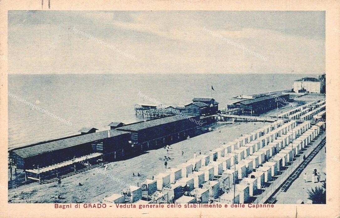 ep334 cartolina Bagni di grado,gorizia