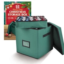 Premium Christmas Ornament Storage with 4 Tray – Christmas Storage Container ...