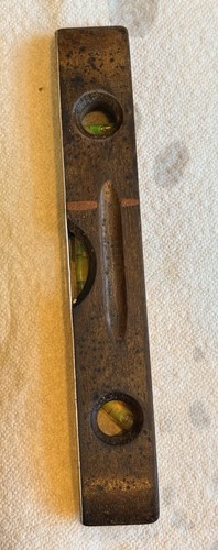 Vintage Stanley No. 261 Rosewood Torpedo Level 9” Made in USA 3 Vials