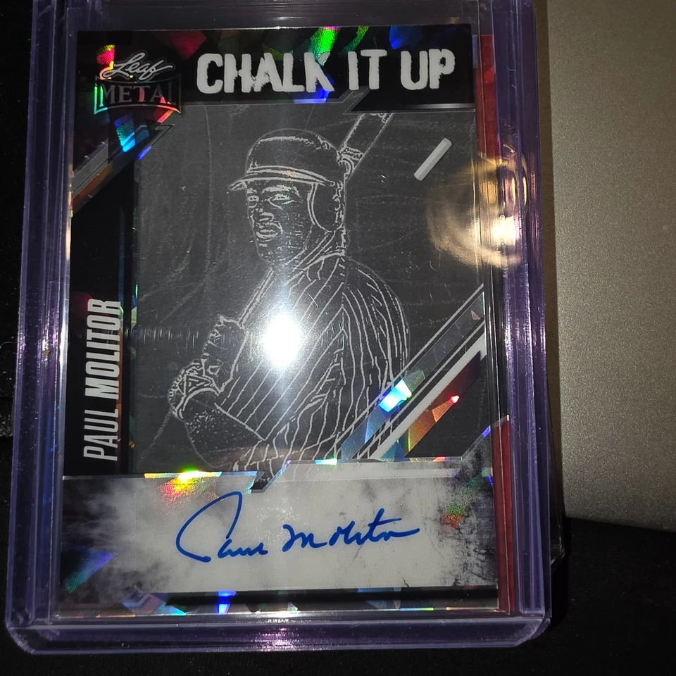 2025 LEAF METAL "CHALK IT UP" CRK ICE #CU-PM1 PAUL MOLITOR AUTO -MILWAUKEE - Image 3 of 4