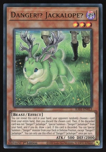 Danger!? Jackalope? - RA01-EN013 - Ultra Rare - 1st Edition Yugioh
