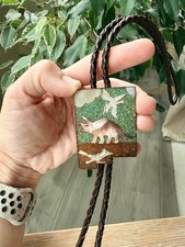 Southwest Style Bolo Tie With Inlay Design Of...