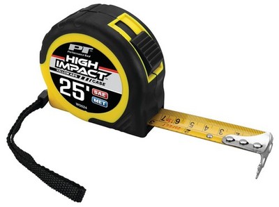 Performance Tool W5024 Tape Measure 25 Foot Length x 1 Inch Width