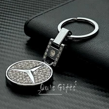 Mercedes-Benz Double-Sided Crystal Keychain US Fast Free Shipping