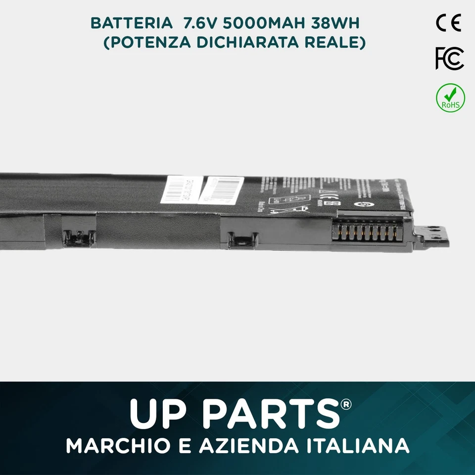 Batteria Asus C21N1347 5000mAh 7,6V 37Wh per notebook 2ICP4/63/134 - Immagine 4 di 4