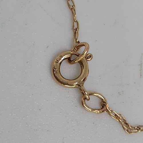 Collana con ciondolo festa della mamma diamante mamma scritta cuore amore oro giallo 10 kt 20" - Foto 5 di 8