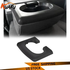 For Ford F150 2004-2014 Black Center Console Cup Holder Armrest Cover Pad Trim