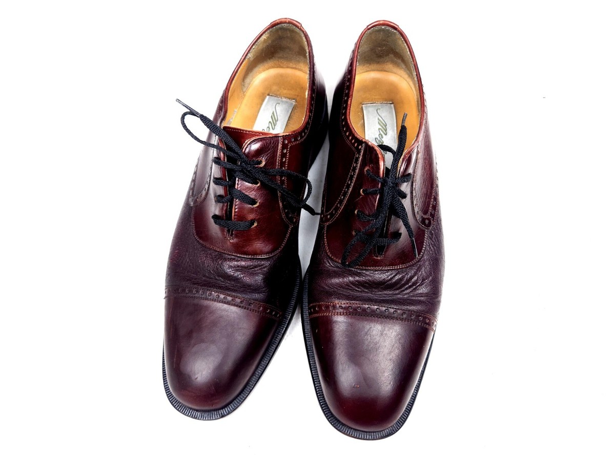 Mezlan Nicola Brown Deerskin Dress Shoes Men\'s size 7 M Spain Cap Toe Mezlan Mezlan Havana Brown Leather WingTip Cap Toe Loafers  main image 2